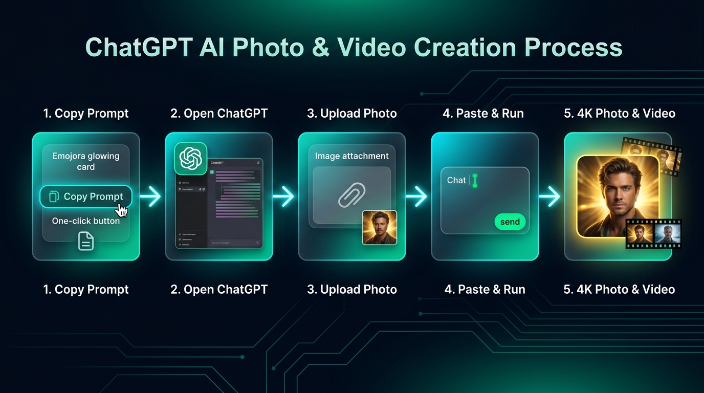 ChatGPT AI Photo & Video Prompts 5-Step Creation Walkthrough