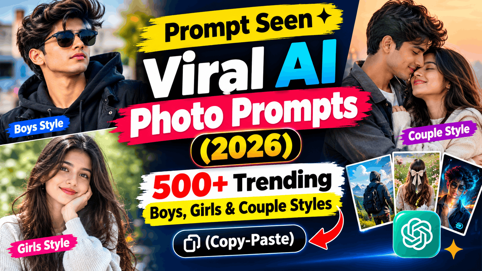Prompt Seen AI Photo Prompts Copy-Paste Trending Styles (100% Free ...