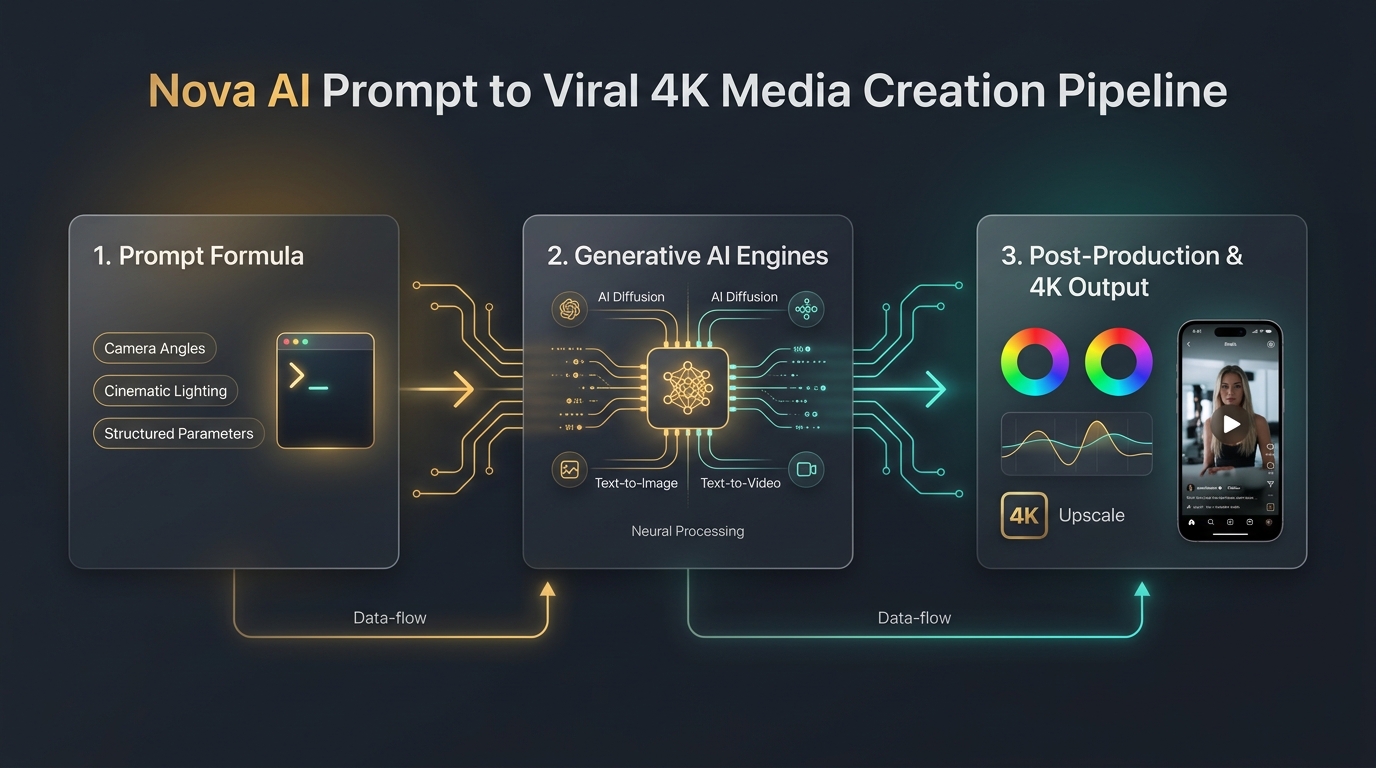 Novaprompt Free Viral Video and 4K Photo AI Creation Pipeline