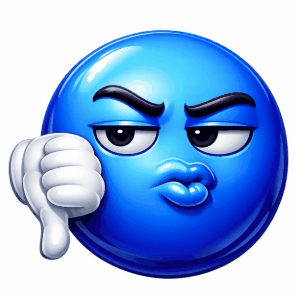Thumbs Down Blue