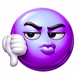 Thumbs Down Purple