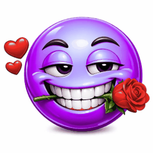 Rose in Teeth Purple