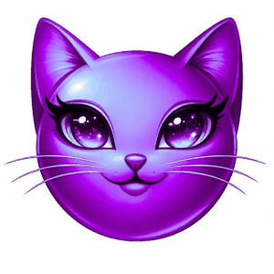 Kitty, Cat Face Purple