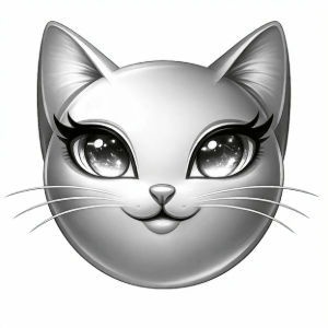 Kitty, Cat Face White