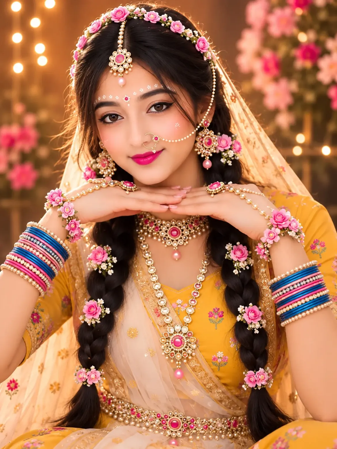 Hyper-Realistic Radha Rani Janmashtami AI Portrait