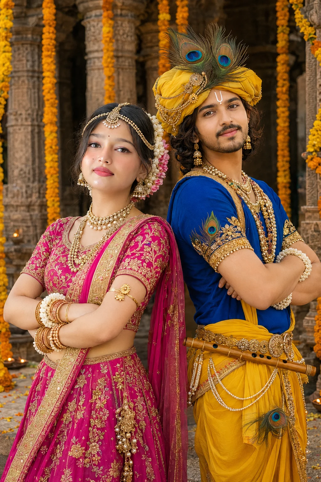 How to Create Your Own Radha Krishna Photo with AI - AI prompt