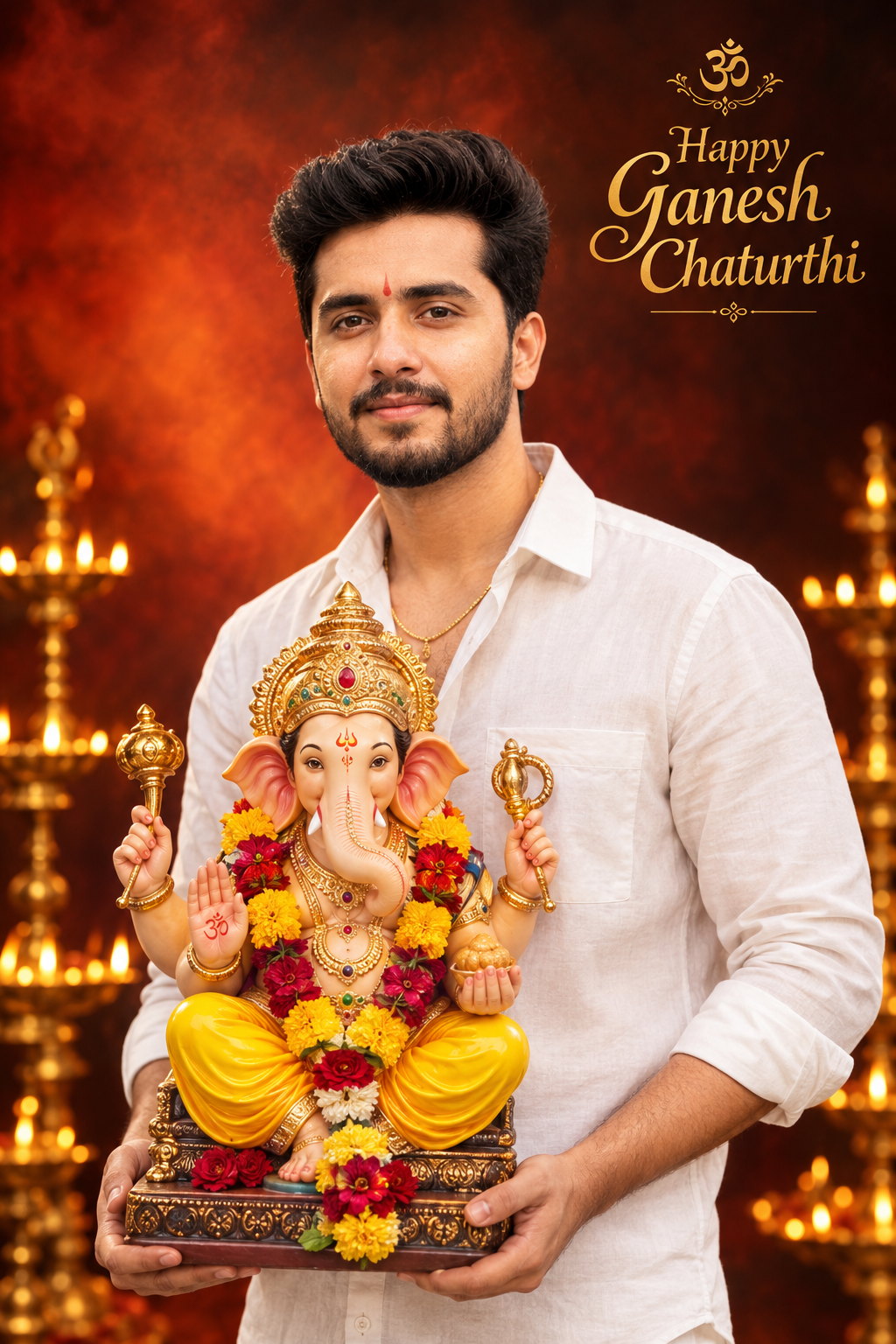 Ganesh Chaturthi AI Image Prompt for Portraits