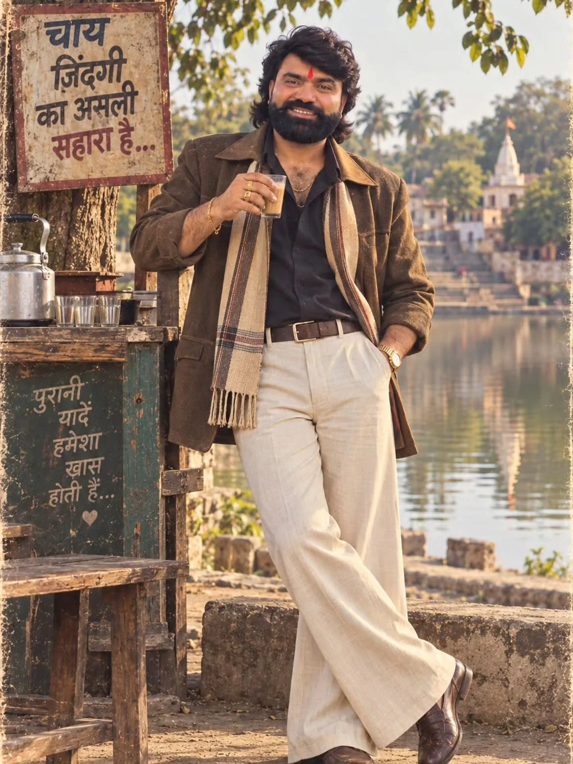 1980s Retro Indian Chai Tapri AI Prompt Idea — Free Prompt