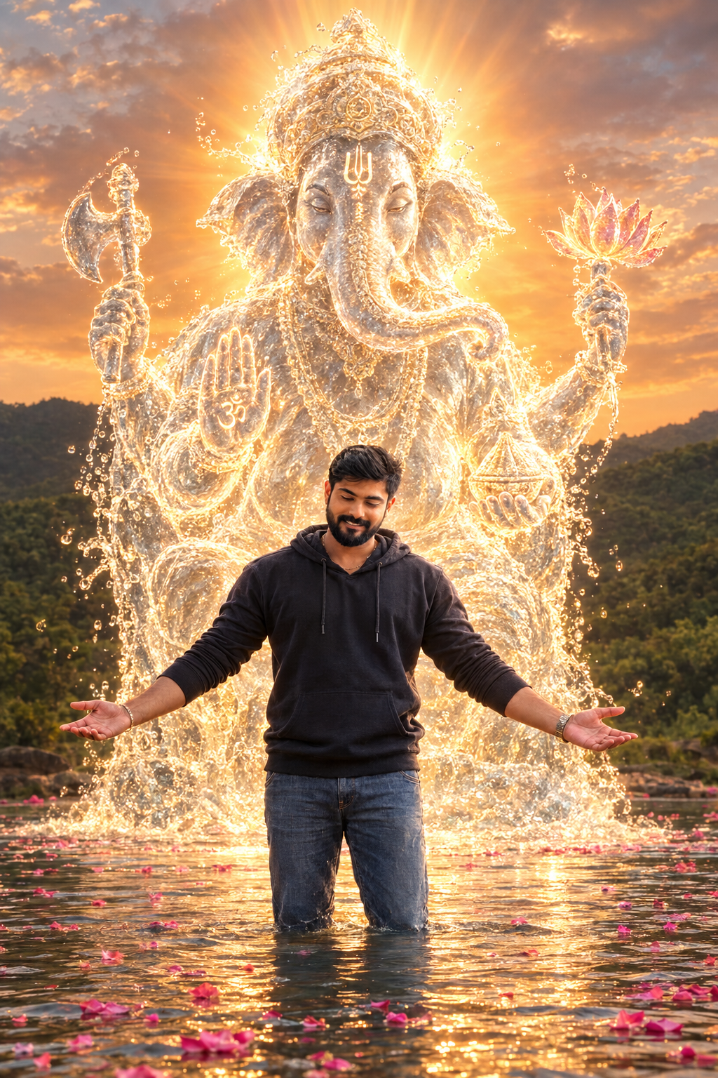 Lord Ganesha Divine Blessing AI Image Prompt