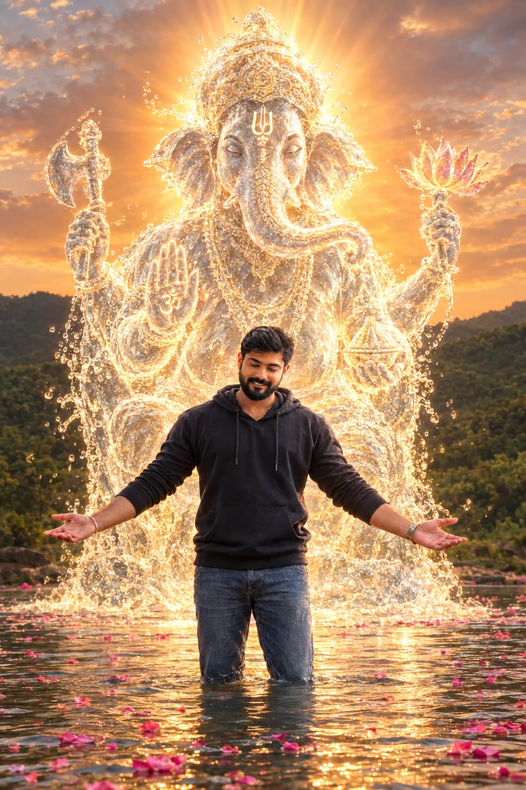 Lord Ganesha Divine Blessing AI Image Prompt