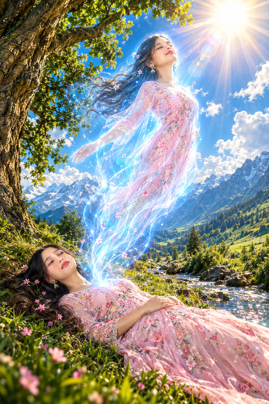 Flight of the Soul AI Image Prompt for Surreal Portraits