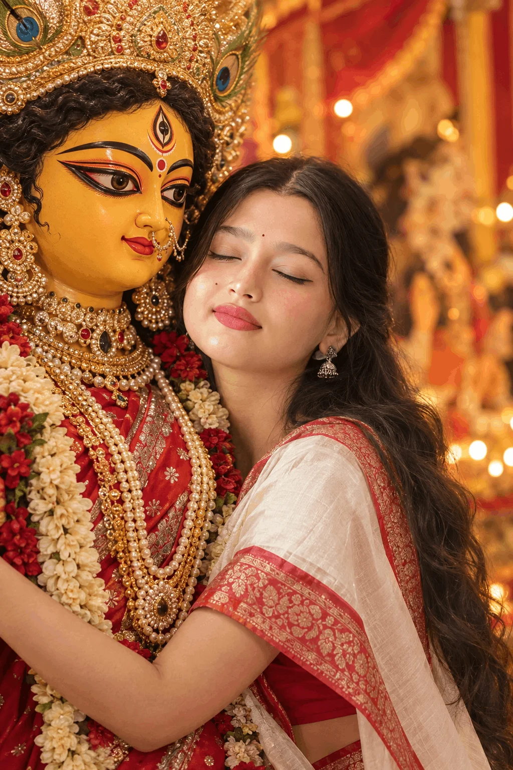 Durga Puja AI Image Prompt for Devotional Portraits - AI prompt