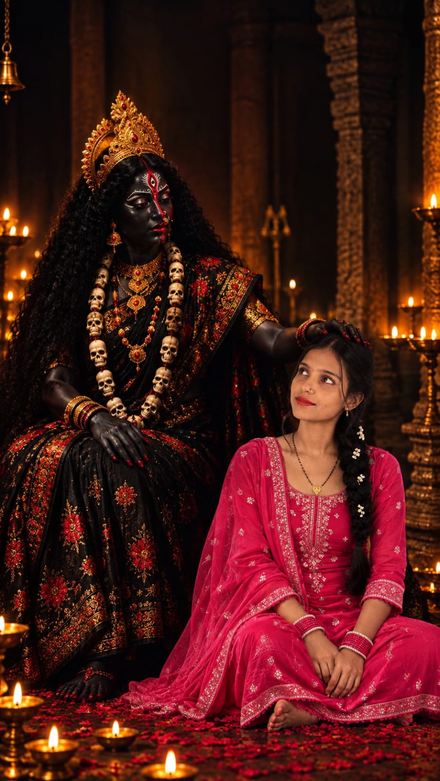 Maa Kali Photo Editing Ai prompt