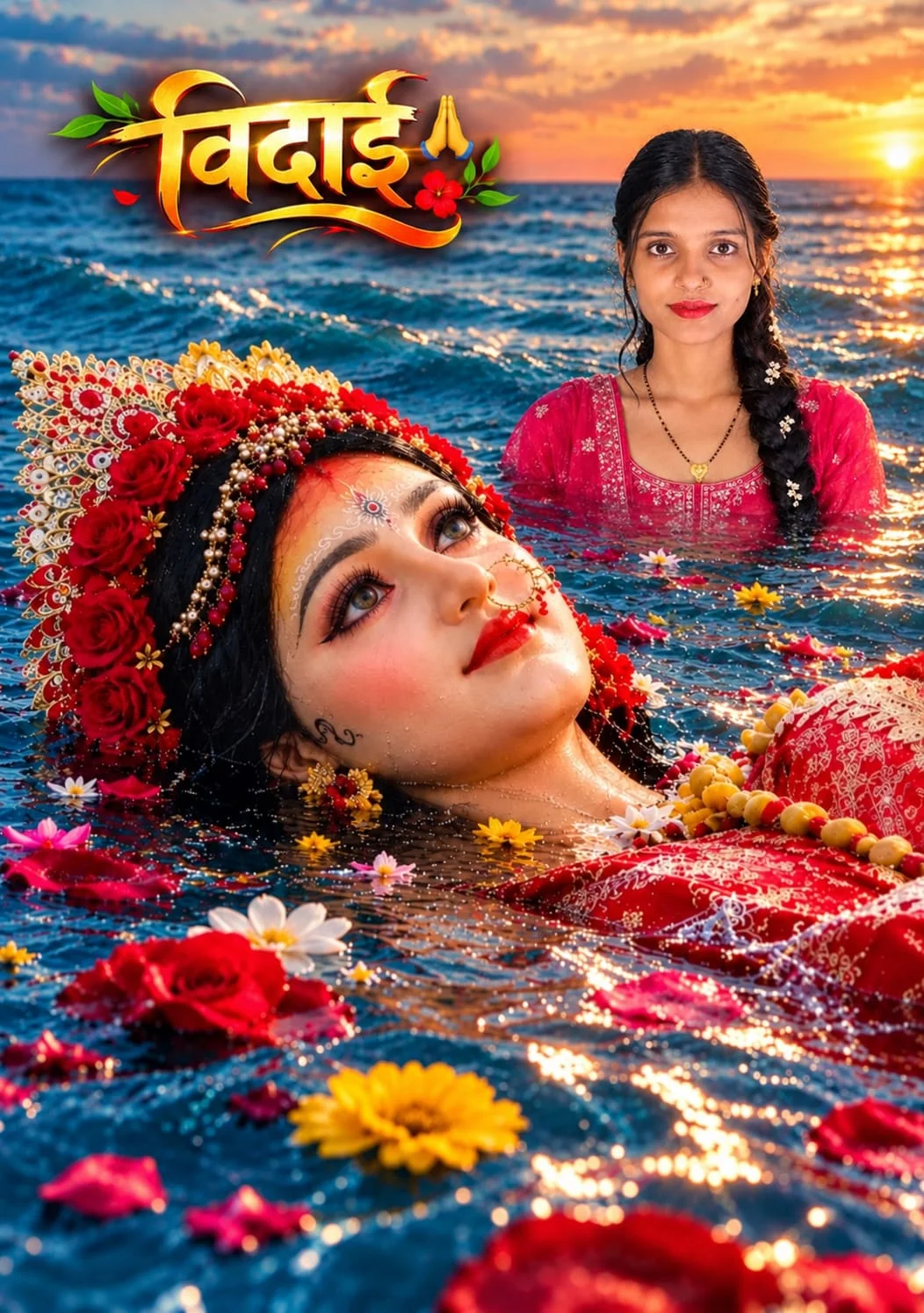 Cinematic AI Image Prompt for Durga Visarjan Farewell - AI prompt