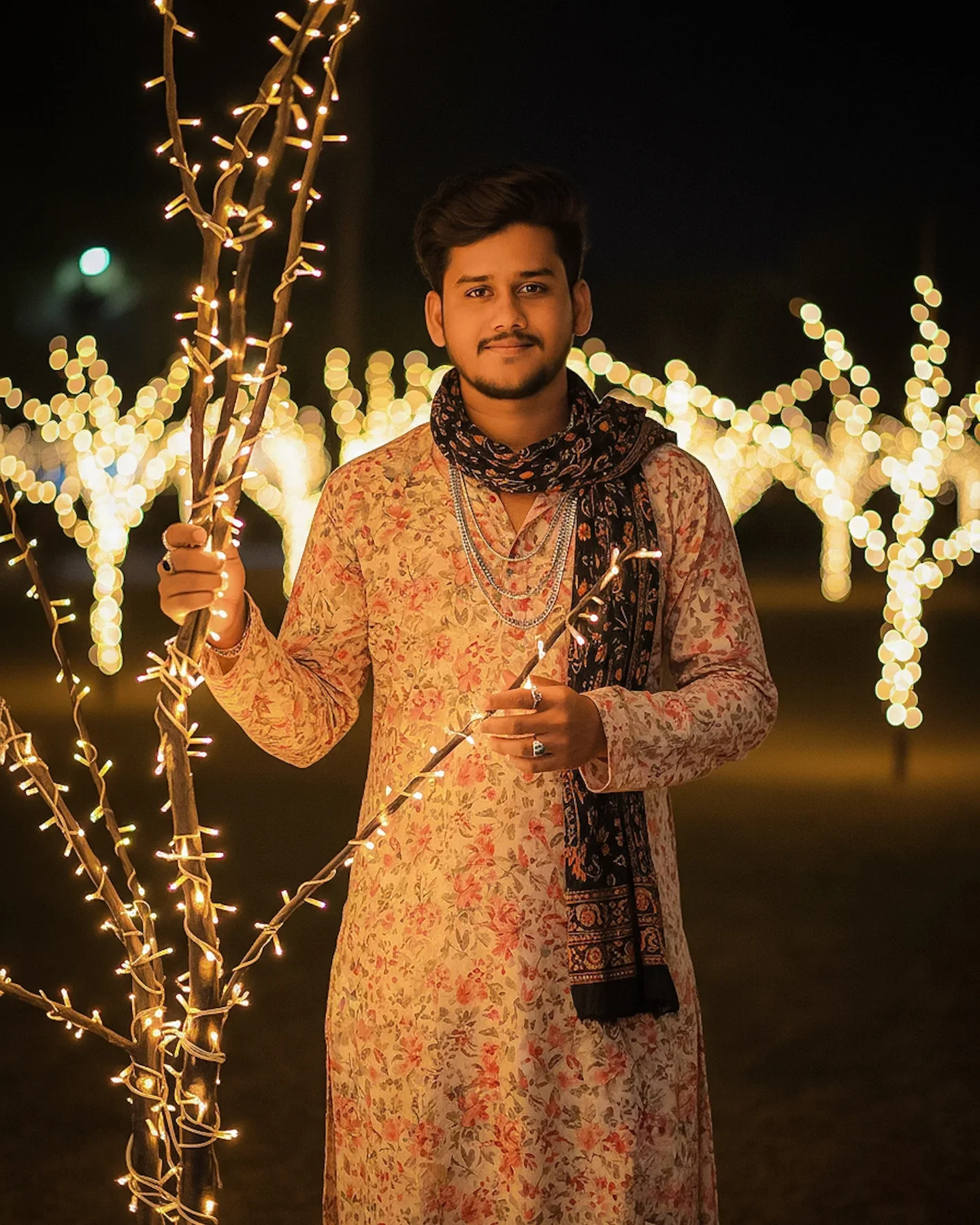 Diwali Festive Night Portrait Ai Photo Editing Prompt - Chat GPT